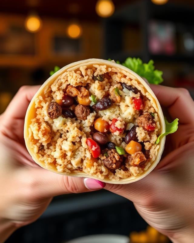 Giant burrito cross-section