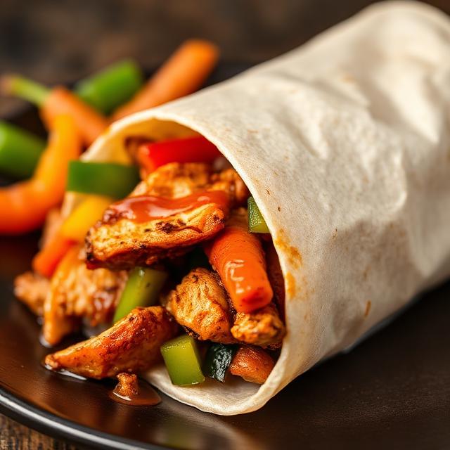 Spicy Chicken Fajita Burrito